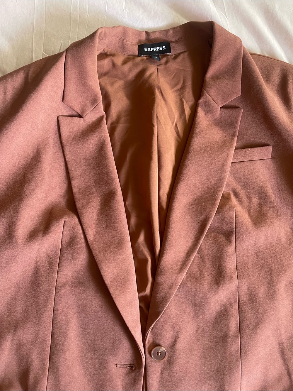 Express Rose-Tone Women's Single-Button Blazer